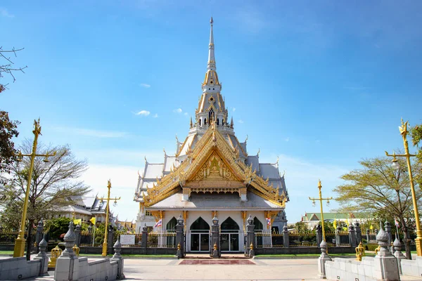 Chachoengsao Tajlandia Jan03 2020 Świątynia Wat Sothon Wararam Worawihan Jest — Zdjęcie stockowe