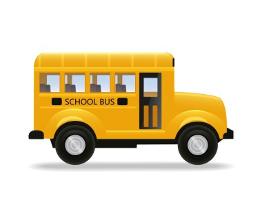gerçekçi sarı okul otobüsü