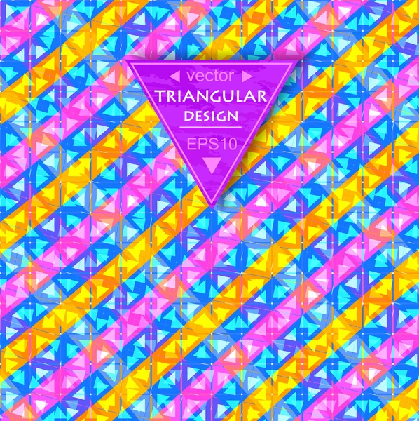 Fondo triangular multicolor — Archivo Imágenes Vectoriales