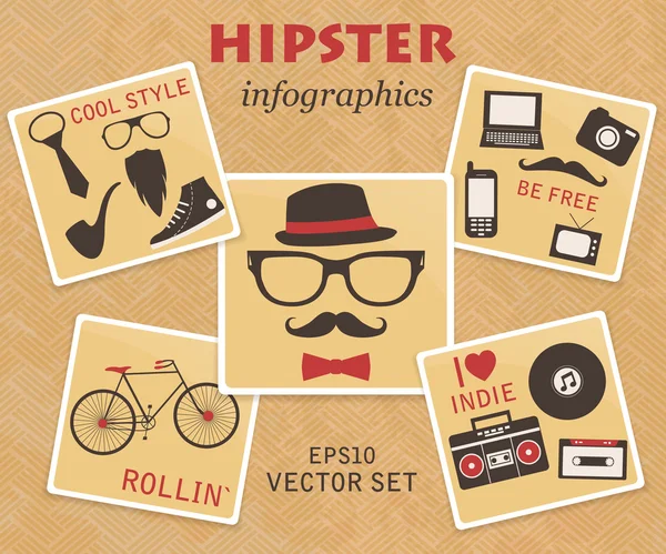 Infografías Hipster . — Archivo Imágenes Vectoriales