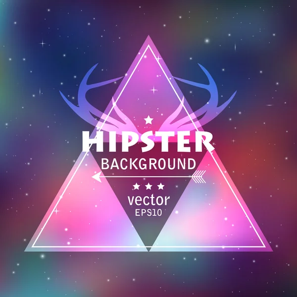 Hipster cosmic background — Stock Vector