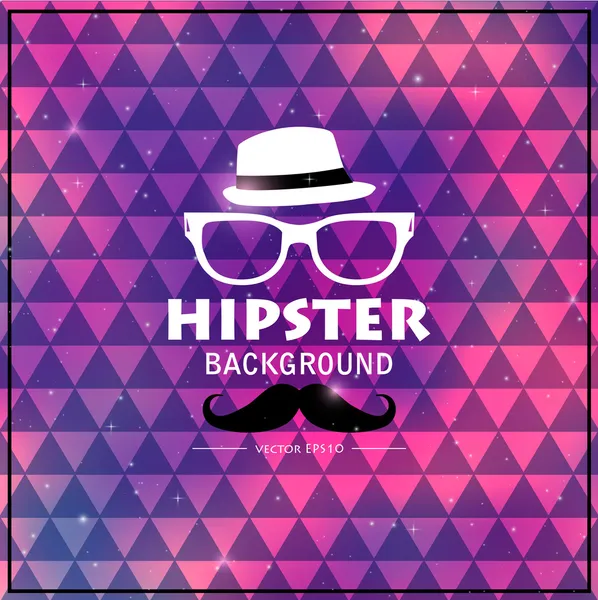 Hipster cosmic triangular background — Stock Vector