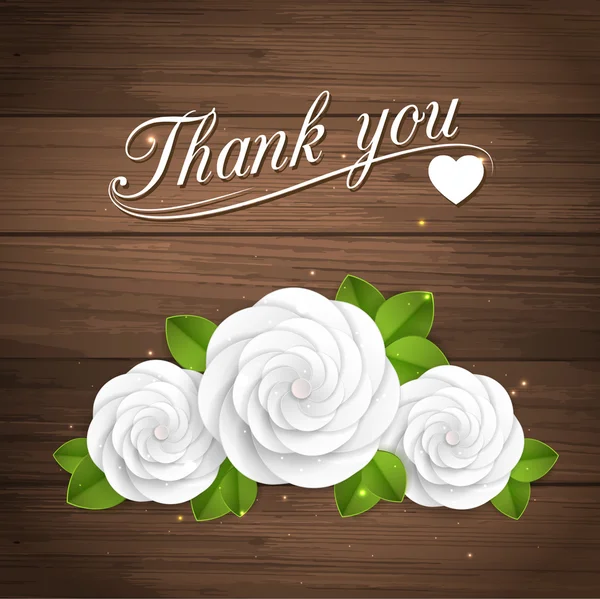 Thank you. Floral background. — Stock Vector