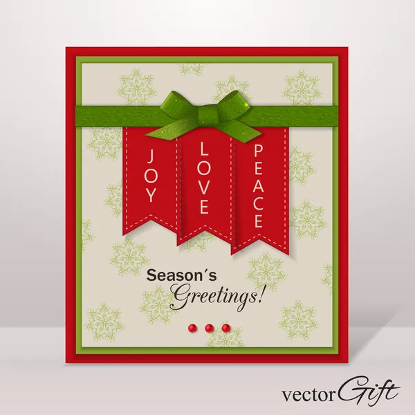 Tarjeta de felicitación de Navidad — Vector de stock