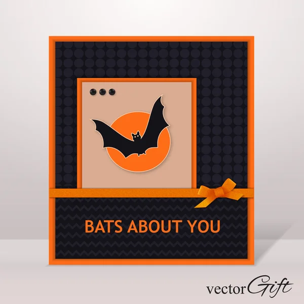 Tarjeta de felicitación Halloween — Vector de stock