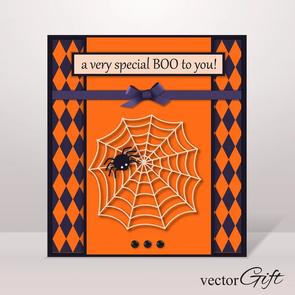 Tarjeta de felicitación Halloween — Vector de stock