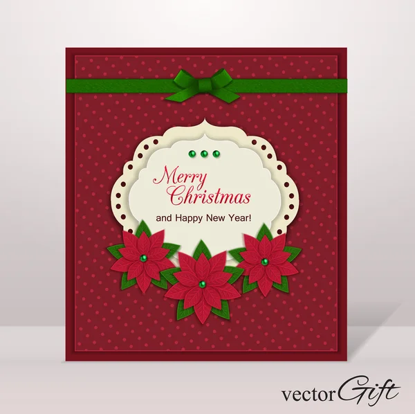 Carte de voeux de Noël — Image vectorielle