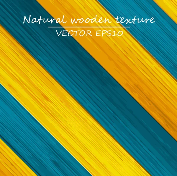 Blue and yellow wooden texture background — Stock Vector