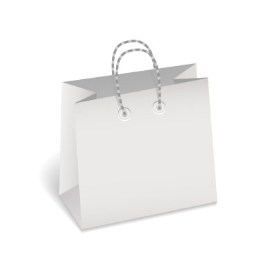 izole bej boş alışveriş çantası