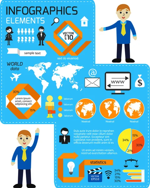 Uppsättning infografiska element. — Stock vektor