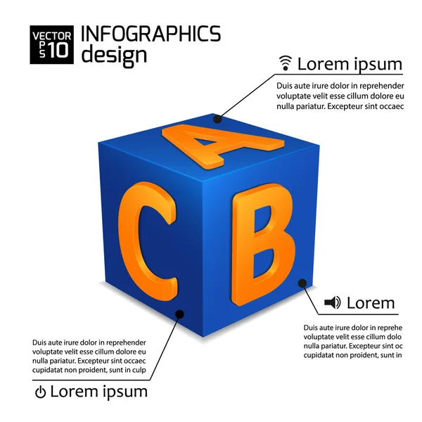 Infographie web design pour vos idées d'entreprise . — Image vectorielle