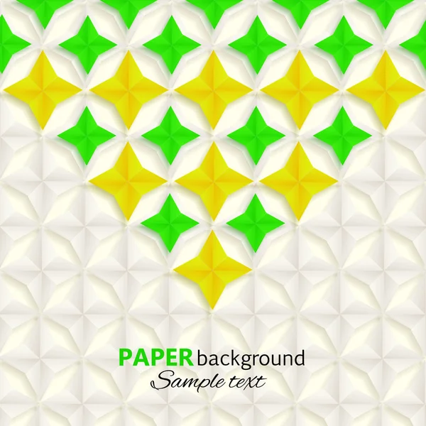 Design de papel 3d amarelo moderno . —  Vetores de Stock