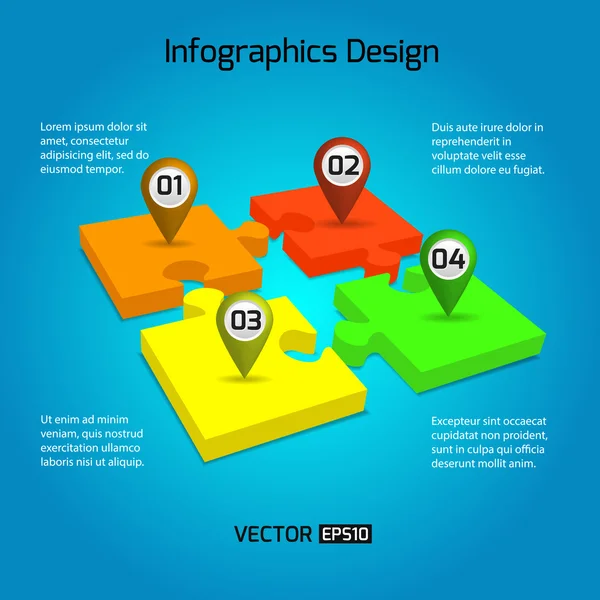 Infográficos web design . — Vetor de Stock