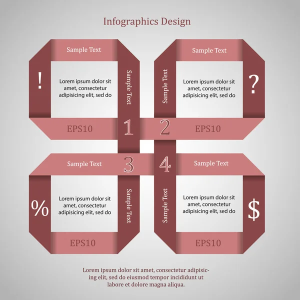 Infographics websiteontwerp. — Stockvector