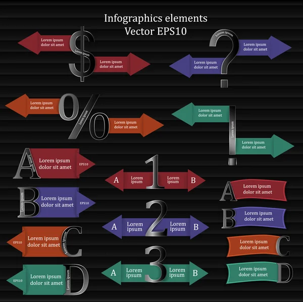 Infográficos Elementos. — Vetor de Stock