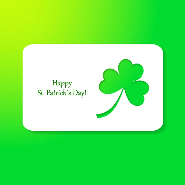Happy St.Patricks Day paper greeting card. — Stock Vector