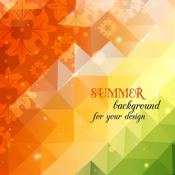 Résumé géométrique fond d'été . — Image vectorielle
