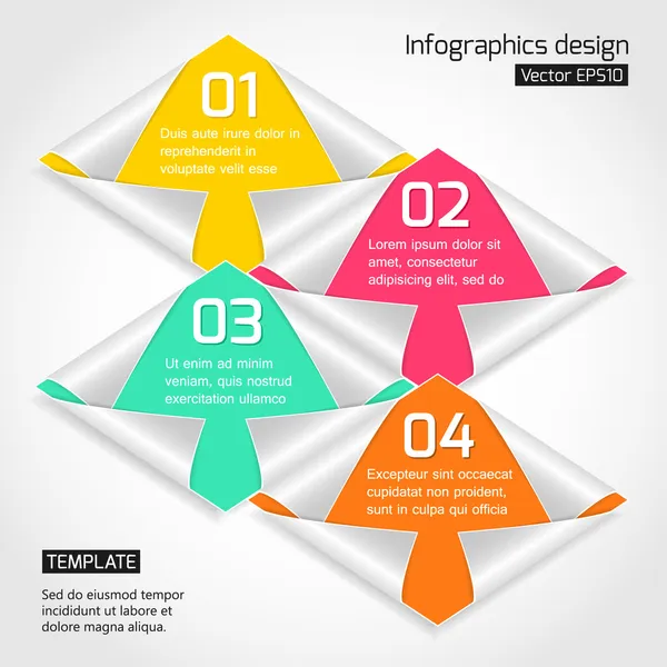 Infographics web tasarım. — Stok Vektör