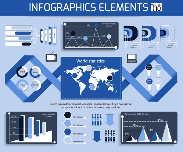 Set of infographics elements.