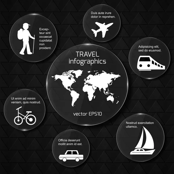 旅行のインフォ グラフィック web デザイン. — ストックベクタ