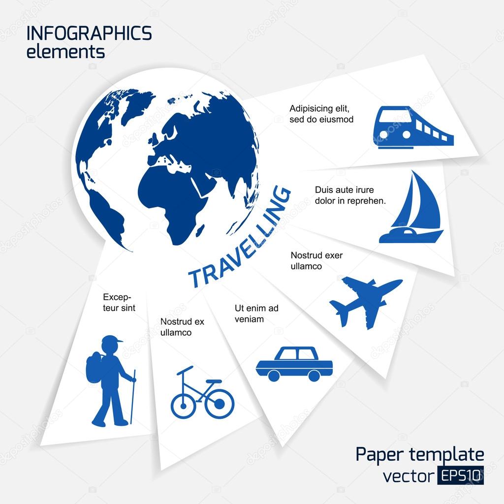 Travel infographics web design.