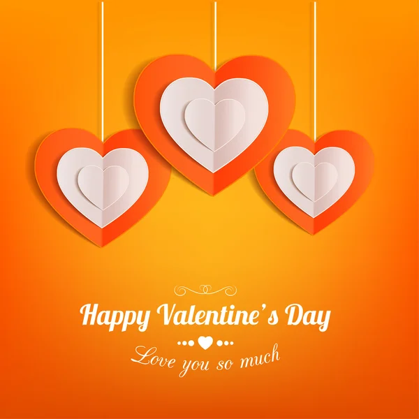 Valentines day typographical background — Stock Vector