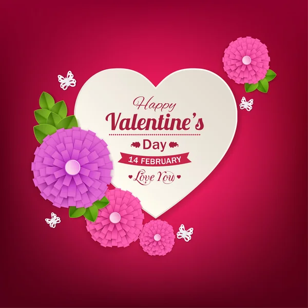 De dag van Valentijnskaarten typografische achtergrond — Stockvector