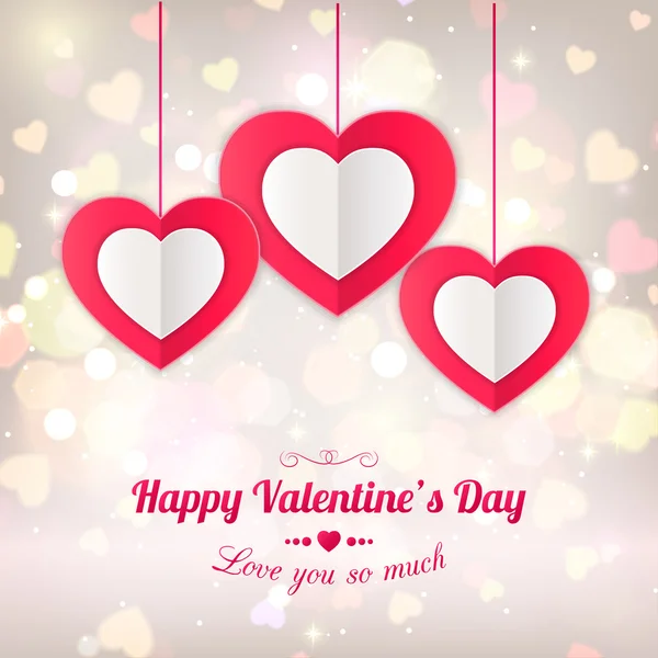 Valentines day typographical background — Stock Vector