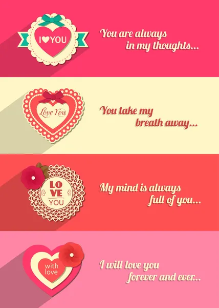 Set de día de San Valentín — Vector de stock