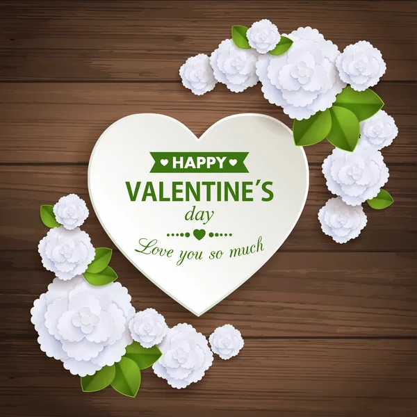 Feliz día de San Valentín tarjeta de vacaciones — Vector de stock