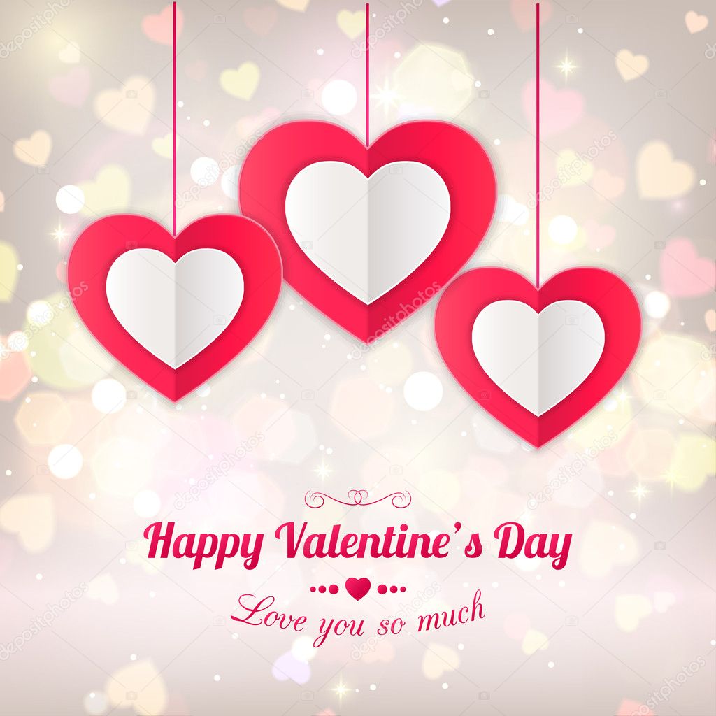 Valentines day typographical background
