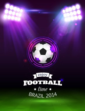 Football background with soccer ball clipart