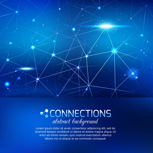 Network technology connections background — Stock Vector