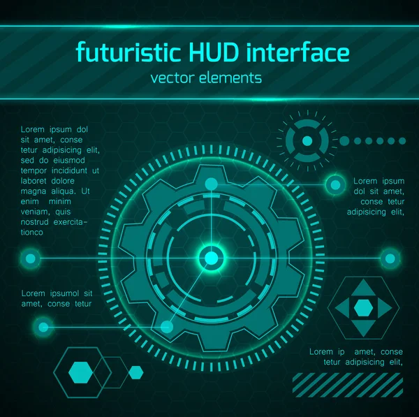 오데사 거리未来の hud インターフェイス要素. — ストックベクタ