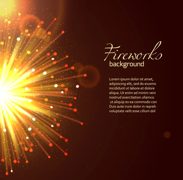 Holiday  fireworks background — Stock Vector