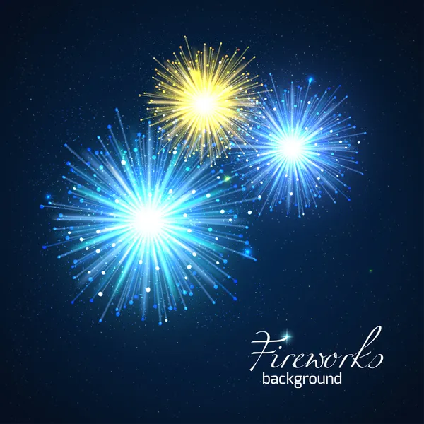 Holiday  fireworks background — Stock Vector