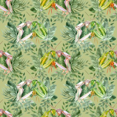 Yapraklarda peygamber develeri olan kusursuz bir desen.