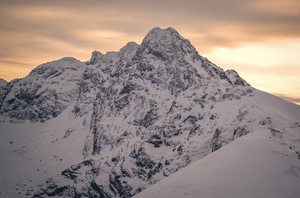Paesaggio Montano Invernale Mattina Nevosa Nei Monti Tatra Polacchi — Foto Stock