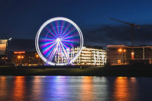 Gdynia Poland October 2019 Colorful Night Shot Seaside City Gdynia — Stock Photo, Image