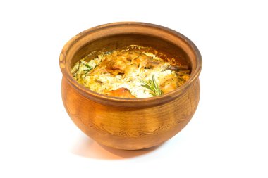 toprak kap içinde et