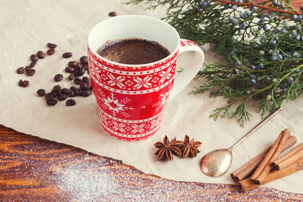 Christmas coffee cup — Stock Photo, Image