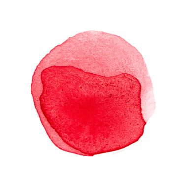 kırmızı sulu boya daire