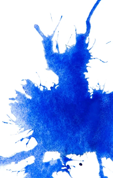 Abstraktní akvarel modrá skvrna — Stock fotografie