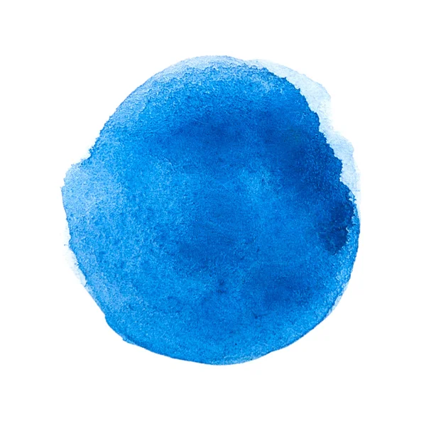 Círculo aquarela azul — Fotografia de Stock