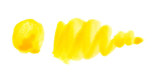 Amarelo elemento de design aquarela — Fotografia de Stock