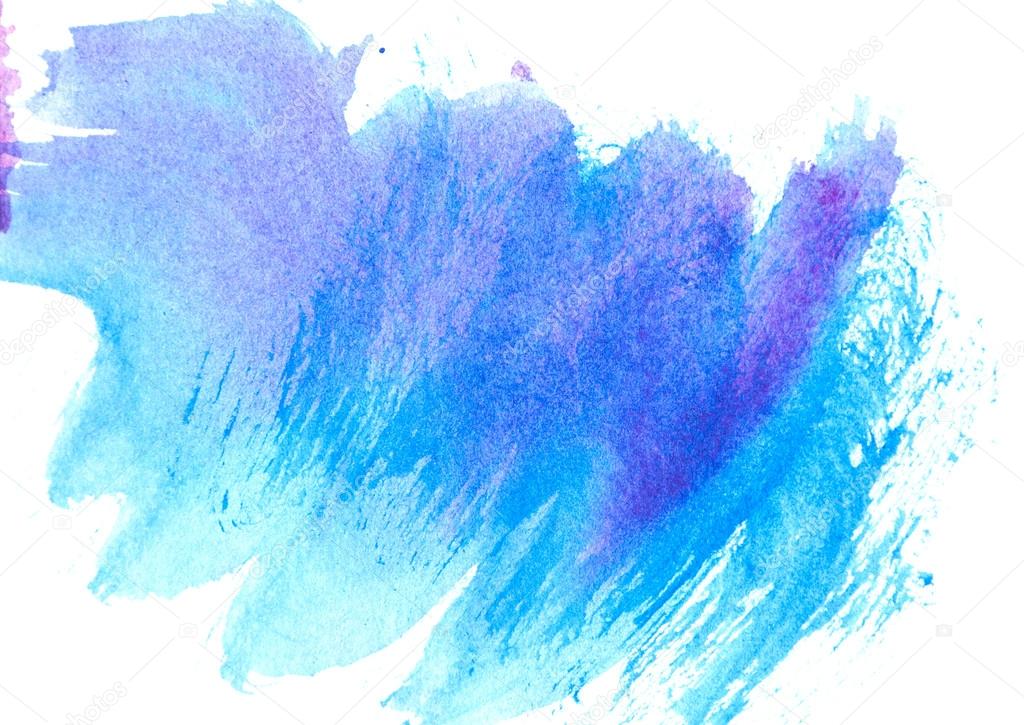 Abstract cyan watercolors