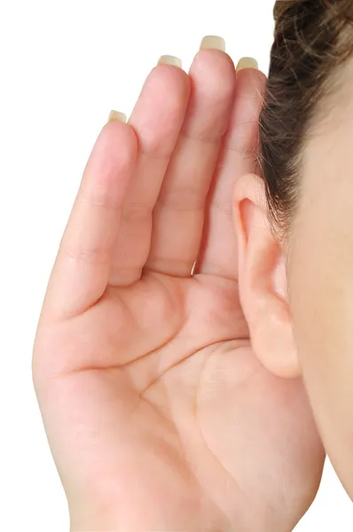 Girl listening — Stock Photo, Image