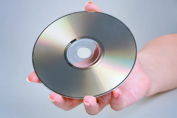 Meisje met een cd — Stockfoto