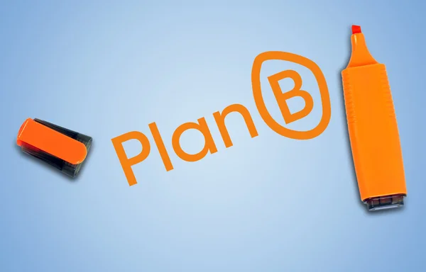 Palabra del plan B —  Fotos de Stock