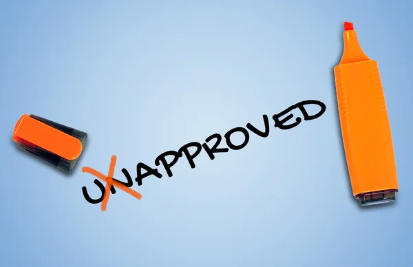 Unapproved word — Stock Photo, Image